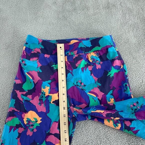 Colorful Floral Soft Surroundings Womens Pants Size S Multicolor 5241 - Picture 6 of 9